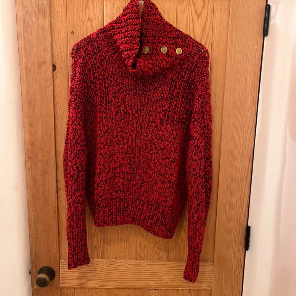 RAG and BONE Red Wool blend Turtle Neck Sweater in Size M